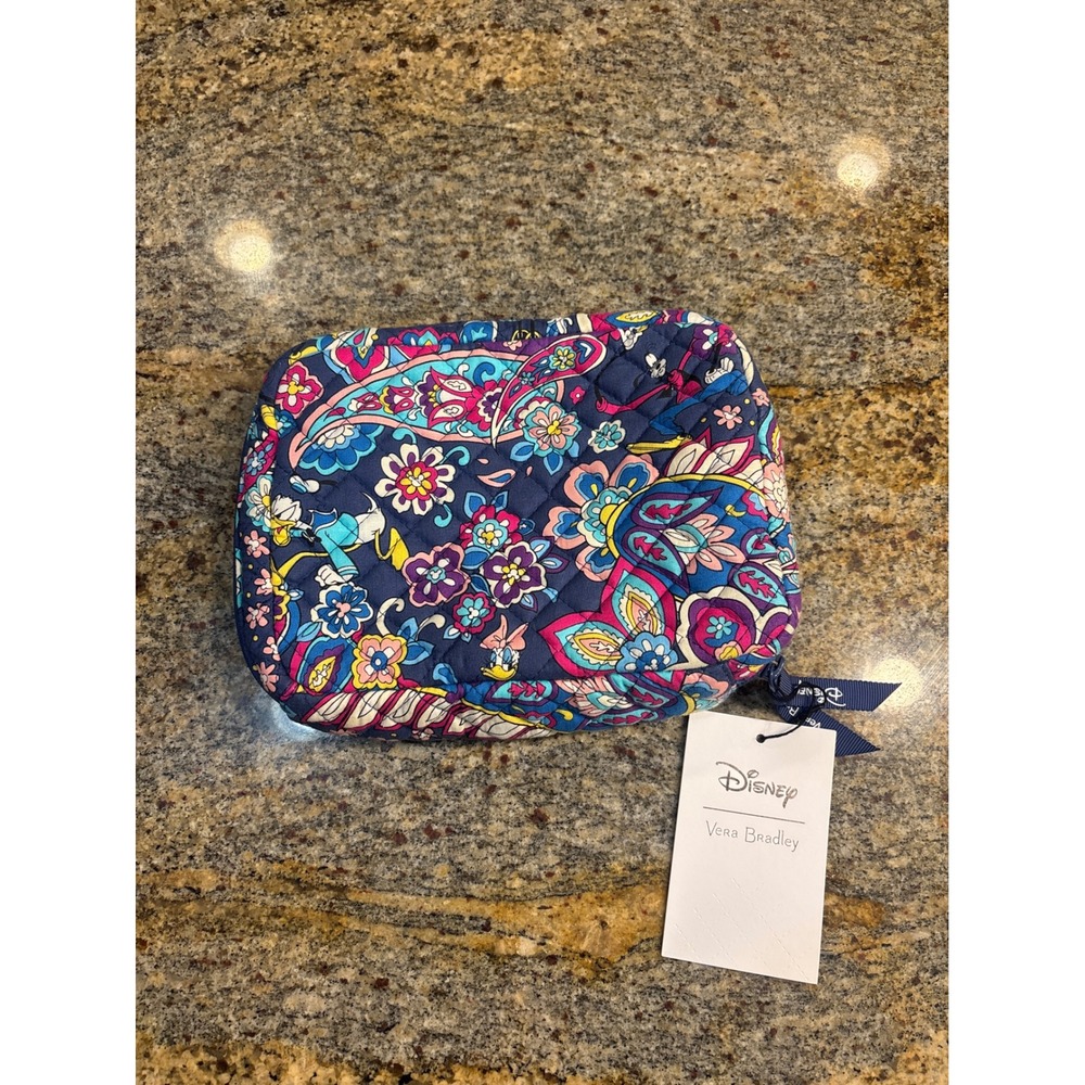 NWT Vera Bradley Disney Sensational Six Paisley Quilted Cotton Tech Bag